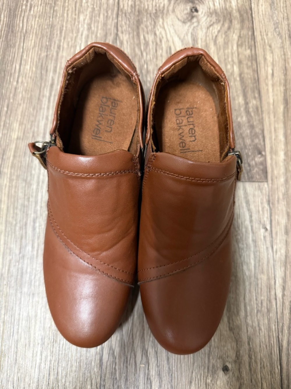 Woman’s Brown Leather Slip-On Shoes